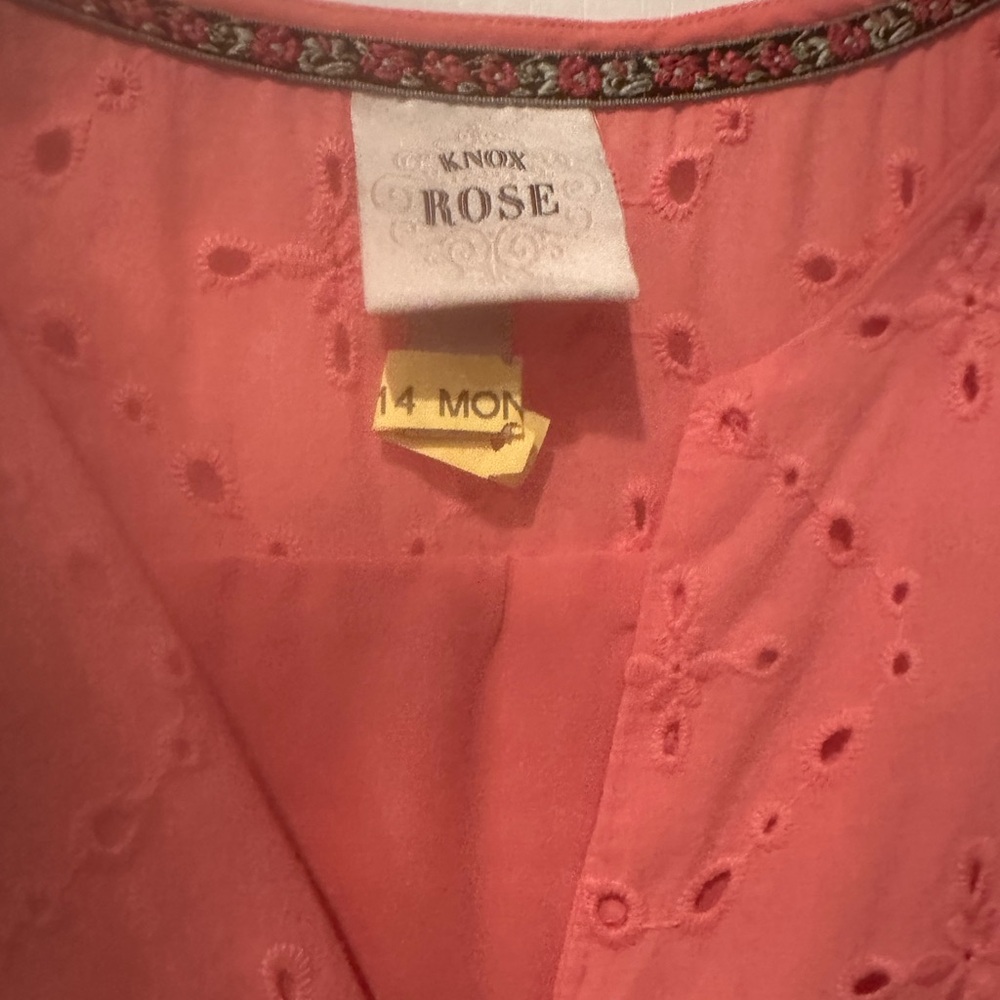 Knox Rose Pink Eyelet Top